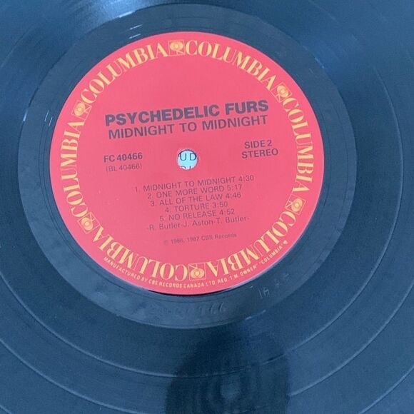 Psychedelic Furs Midnight to Midnight Vinyl LP - Picture 7 of 9